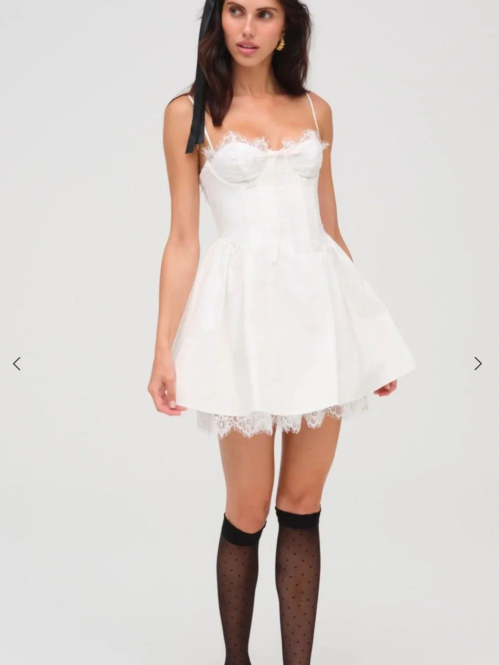 For Love & Lemons White Lace Bustier Mini Dress - Picture 4 of 5